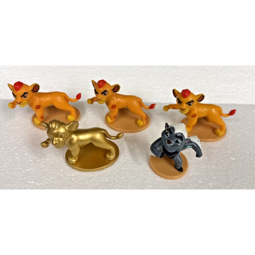 Disney Jr The Lion Guard Lot of 5 Figures on Base Bunga Kion Just Play 2.5"